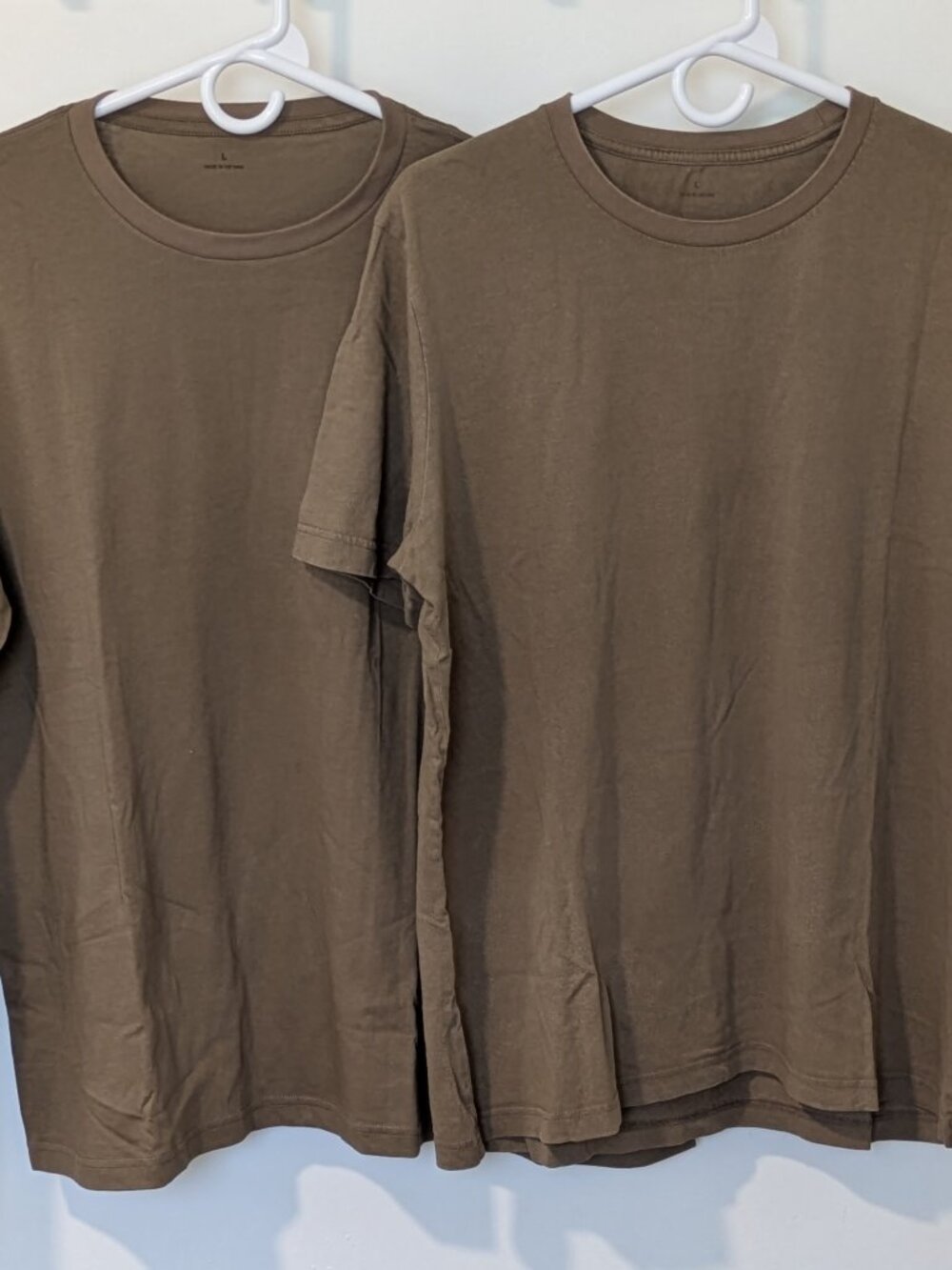 👕 Muji T-Shirt Bundle - 4 Shirts - Size L - Brown - Cotton/Elastane